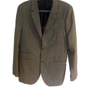 Indochino Sport Coat Mens  Gray 2-Button 100% Wool Blazer Custom Made Sz 41